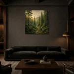 Premium Wall Art Kare Html Edition – CP-NO-SF-S-001 shown in a warm modern interior