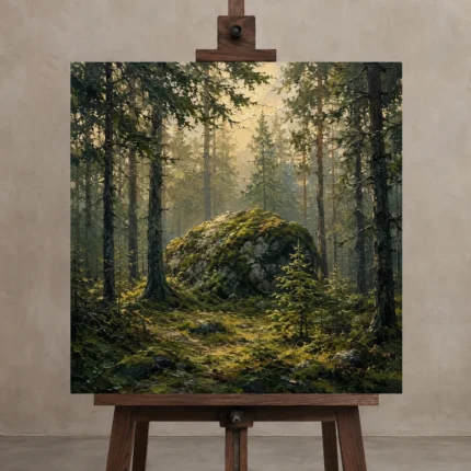 Premium Wall Art Kare Html Edition – CP-NO-SF-S-002 displayed on a studio easel