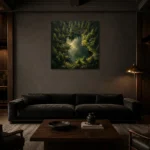 Premium Wall Art Kare Html Edition – CP-NO-SF-S-003 shown in a warm modern interior