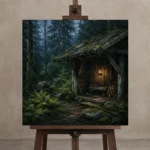 Premium Wall Art Kare Html Edition – CP-NO-SF-S-004 displayed on a studio easel