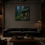 Premium Wall Art Kare Html Edition – CP-NO-SF-S-004 shown in a warm modern interior
