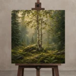 Premium Wall Art Kare Html Edition – CP-NO-SF-S-005 displayed on a studio easel