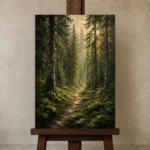 Premium Wall Art Dikey Html Edition – CP-NO-SF-V-001 displayed on a studio easel