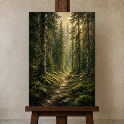 Premium Wall Art Dikey Html Edition – CP-NO-SF-V-001 displayed on a studio easel