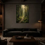 Premium Wall Art Dikey Html Edition – CP-NO-SF-V-001 shown in a warm modern interior