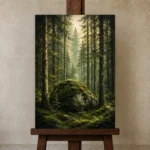 Premium Wall Art Dikey Html Edition – CP-NO-SF-V-002 displayed on a studio easel