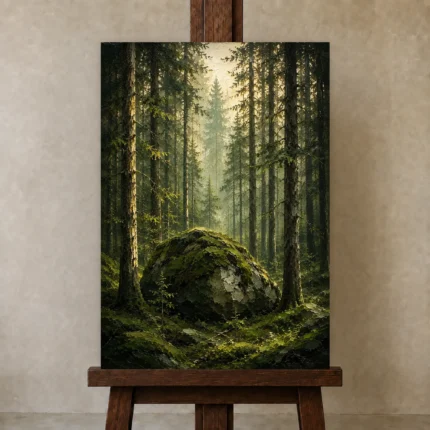 Premium Wall Art Dikey Html Edition – CP-NO-SF-V-002 displayed on a studio easel