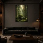 Premium Wall Art Dikey Html Edition – CP-NO-SF-V-002 shown in a warm modern interior
