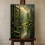 Premium Wall Art Dikey Html Edition – CP-NO-SF-V-003 displayed on a studio easel