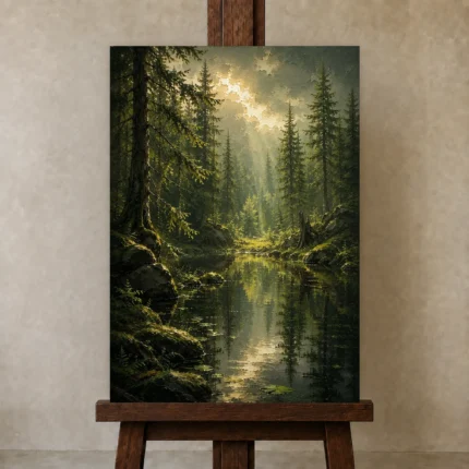Premium Wall Art Dikey Html Edition – CP-NO-SF-V-003 displayed on a studio easel