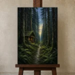 Premium Wall Art Dikey Html Edition – CP-NO-SF-V-004 displayed on a studio easel