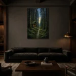 Premium Wall Art Dikey Html Edition – CP-NO-SF-V-004 shown in a warm modern interior