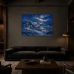 Premium Wall Art Yatay Html Edition – CP-NO-SV-H-003 shown in a warm modern interior