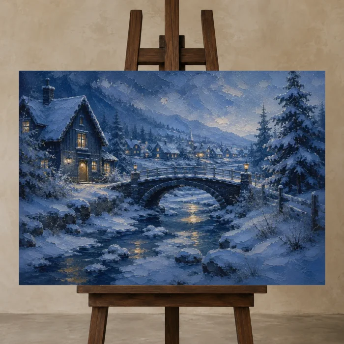 Premium Wall Art Yatay Html Edition – CP-NO-SV-H-004 displayed on a studio easel