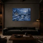 Premium Wall Art Yatay Html Edition – CP-NO-SV-H-004 shown in a warm modern interior