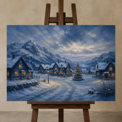 Premium Wall Art Yatay Html Edition – CP-NO-SV-H-005 displayed on a studio easel