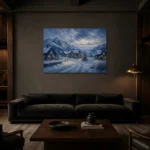 Premium Wall Art Yatay Html Edition – CP-NO-SV-H-005 shown in a warm modern interior