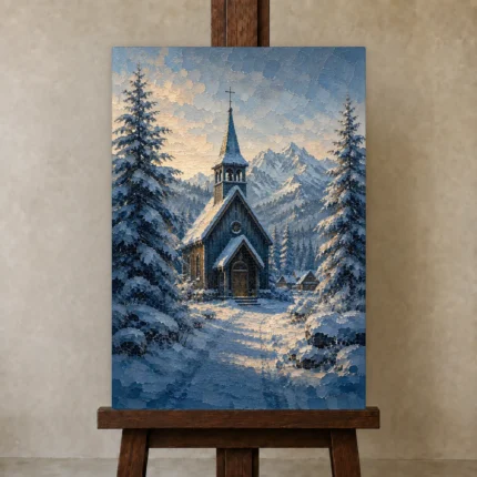 Premium Wall Art Dikey Html Edition – CP-NO-SV-V-001 displayed on a studio easel