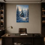 Premium Wall Art Dikey Html Edition – CP-NO-SV-V-001 displayed in a contemporary gallery-inspired room