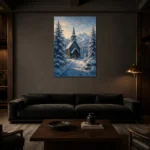 Premium Wall Art Dikey Html Edition – CP-NO-SV-V-001 shown in a warm modern interior