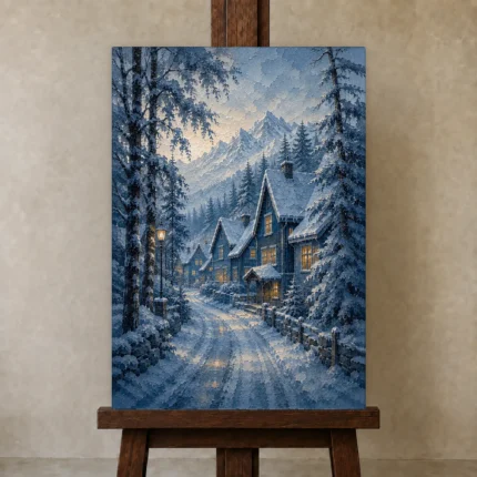 Premium Wall Art Dikey Html Edition – CP-NO-SV-V-002 displayed on a studio easel