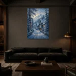 Premium Wall Art Dikey Html Edition – CP-NO-SV-V-002 shown in a warm modern interior