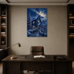 Premium Wall Art Dikey Html Edition – CP-NO-SV-V-003 displayed in a contemporary gallery-inspired room