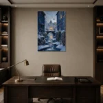Premium Wall Art Dikey Html Edition – CP-NO-SV-V-004 displayed in a contemporary gallery-inspired room