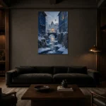 Premium Wall Art Dikey Html Edition – CP-NO-SV-V-004 shown in a warm modern interior