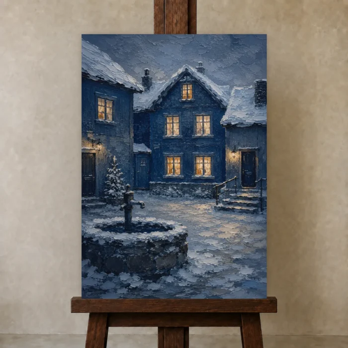 Premium Wall Art Dikey Html Edition – CP-NO-SV-V-005 displayed on a studio easel
