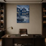 Premium Wall Art Dikey Html Edition – CP-NO-SV-V-005 displayed in a contemporary gallery-inspired room