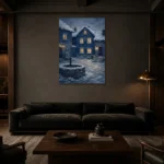 Premium Wall Art Dikey Html Edition – CP-NO-SV-V-005 shown in a warm modern interior