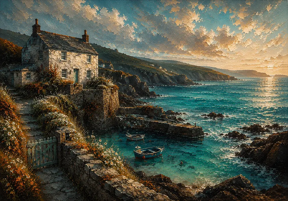 Cornish Horizon Cornwall Wall Art Cornish Tide Art Print