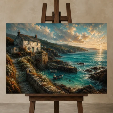 Premium Wall Art Yatay Html Edition – CP-UK-CC-H-001 displayed on a studio easel