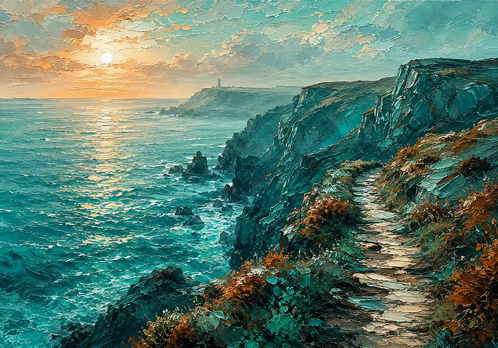 Cornish Procession Cornwall Wall Art Cornish Tide Art Print