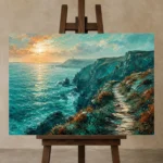 Premium Wall Art Yatay Html Edition – CP-UK-CC-H-002 displayed on a studio easel