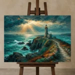 Premium Wall Art Yatay Html Edition – CP-UK-CC-H-003 displayed on a studio easel