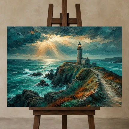 Premium Wall Art Yatay Html Edition – CP-UK-CC-H-003 displayed on a studio easel