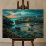 Premium Wall Art Yatay Html Edition – CP-UK-CC-H-004 displayed on a studio easel