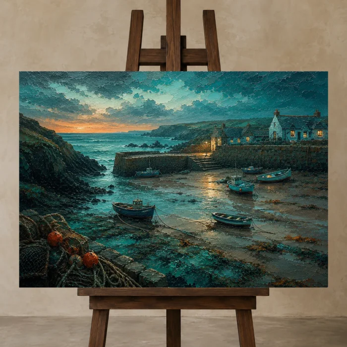 Premium Wall Art Yatay Html Edition – CP-UK-CC-H-004 displayed on a studio easel