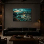 Premium Wall Art Yatay Html Edition – CP-UK-CC-H-004 shown in a warm modern interior
