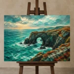 Premium Wall Art Yatay Html Edition – CP-UK-CC-H-005 displayed on a studio easel