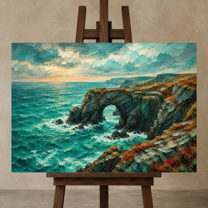 Premium Wall Art Yatay Html Edition – CP-UK-CC-H-005 displayed on a studio easel