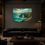 Premium Wall Art Yatay Html Edition – CP-UK-CC-H-005 shown in a warm modern interior