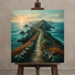Premium Wall Art Kare Html Edition – CP-UK-CC-S-002 displayed on a studio easel