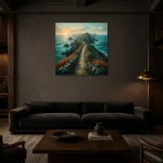 Premium Wall Art Kare Html Edition – CP-UK-CC-S-002 shown in a warm modern interior