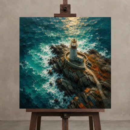 Premium Wall Art Kare Html Edition – CP-UK-CC-S-003 displayed on a studio easel