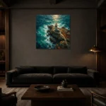 Premium Wall Art Kare Html Edition – CP-UK-CC-S-003 shown in a warm modern interior
