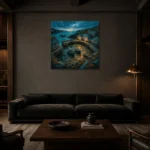 Premium Wall Art Kare Html Edition – CP-UK-CC-S-004 shown in a warm modern interior