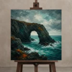 Premium Wall Art Kare Html Edition – CP-UK-CC-S-005 displayed on a studio easel